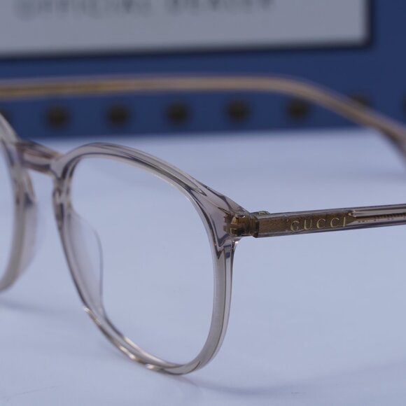 Gucci GG0551O 020 Square 55mm Eyeglasses - Transparent Light Brown - Picture 9 of 11